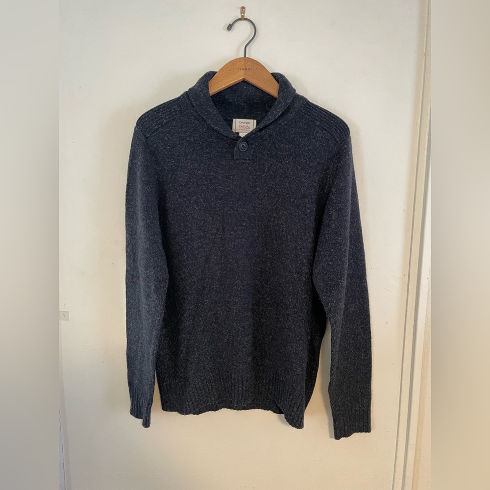 Navy Grandpa Sweater
